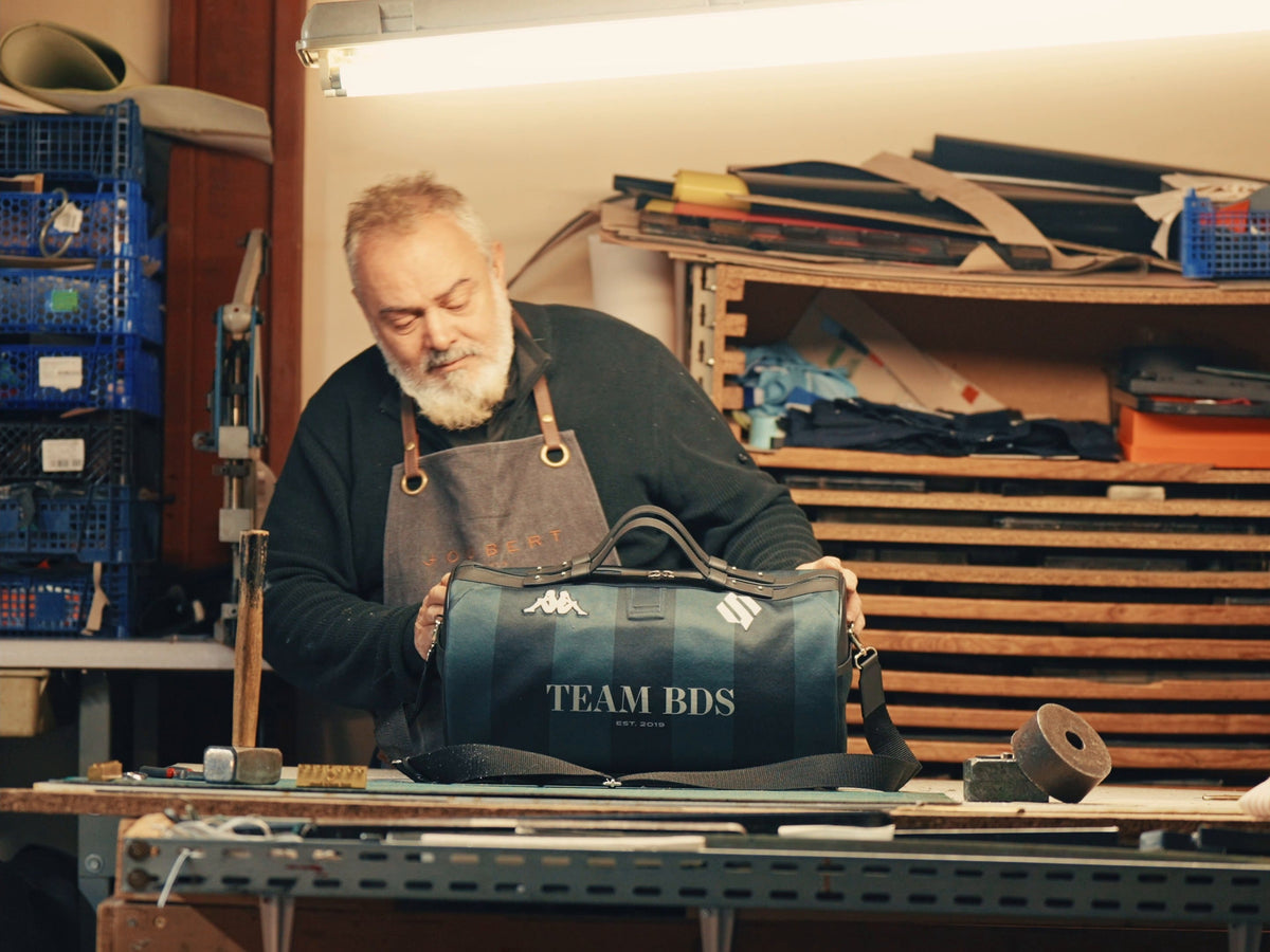 Le sac Team BDS terminé, à l'atelier