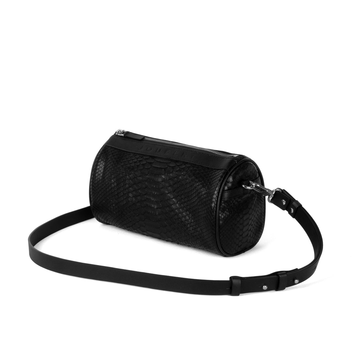 Sac 22 en cuir de python noir, vue 1