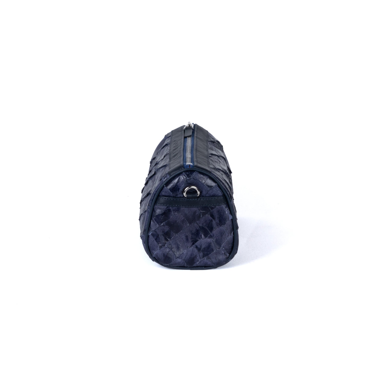 Sac 22 en cuir d’arapaïma bleu marine, vue 3