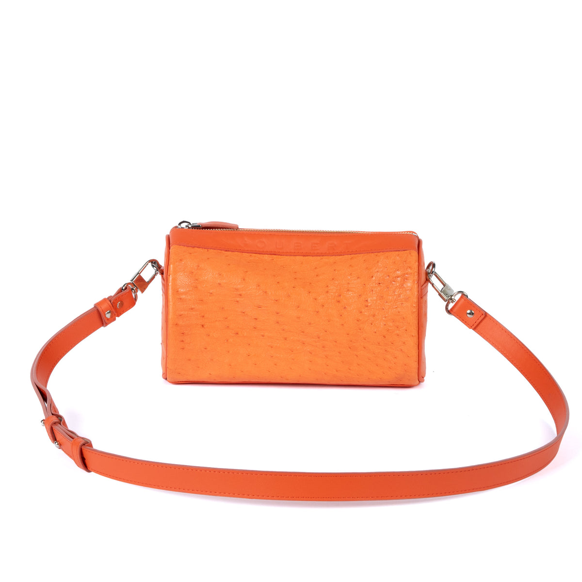 Sac 22 en cuir d’autruche orange, vue 3
