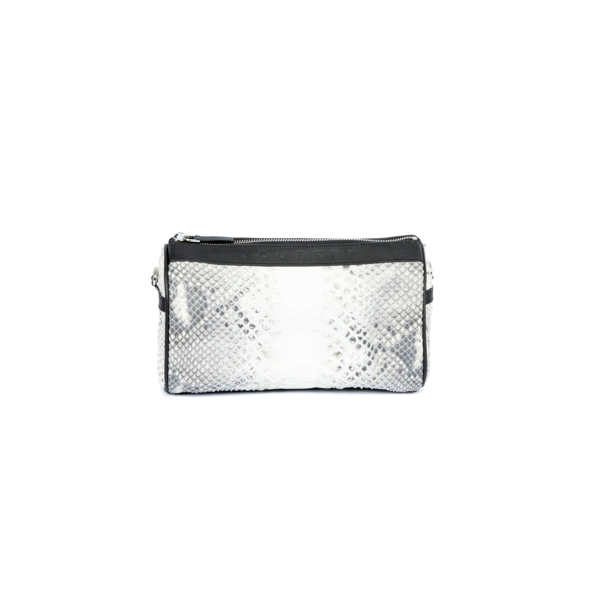 Sac 22 en cuir de python naturel, intérieur bleu pastel